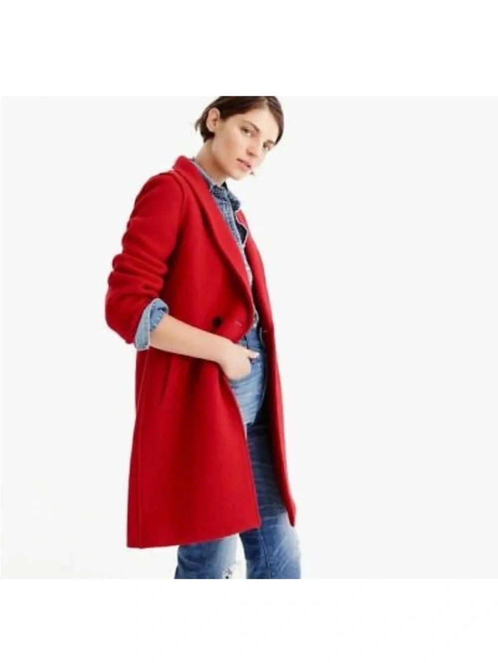 J. Crew Petite Daphne topcoat in Italian boiled wool